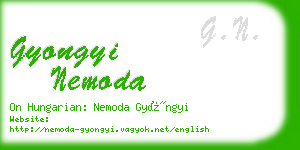 gyongyi nemoda business card